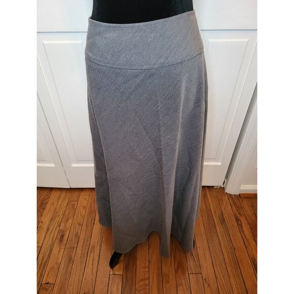 East 5th Gray A Line Midi Skirt Full Riding Skirt 16 Old Money Academia English - Picture 1 of 8